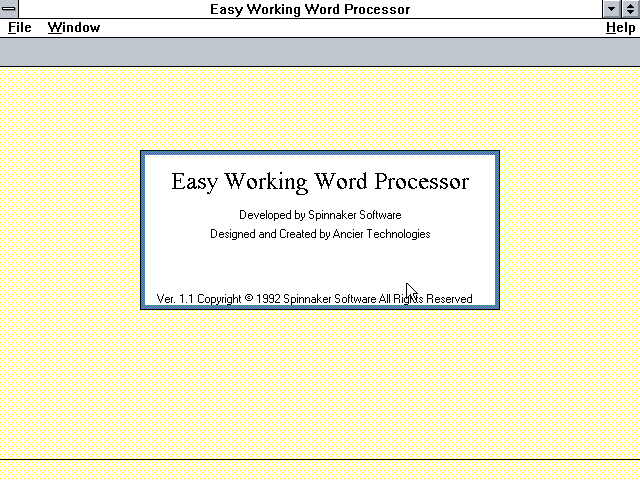 Easy Working for Windows 1.1 - Splash